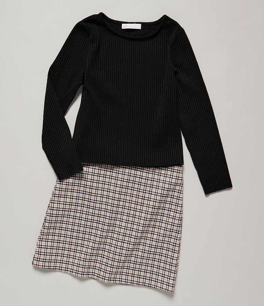 GB Girl's Little Girls 2T-6X Long Sleeve Basic Ribbed Knit Tee