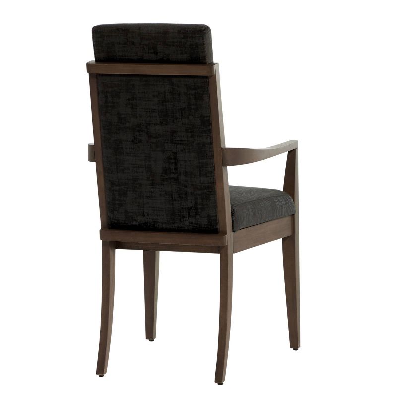 Velvet and Wood Dining Arm Chair Black - Venus Williams Collection