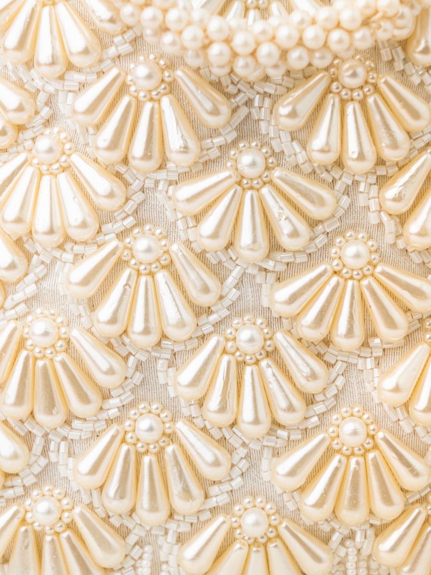 NR by Nidhi Rathi White Embellished Potli