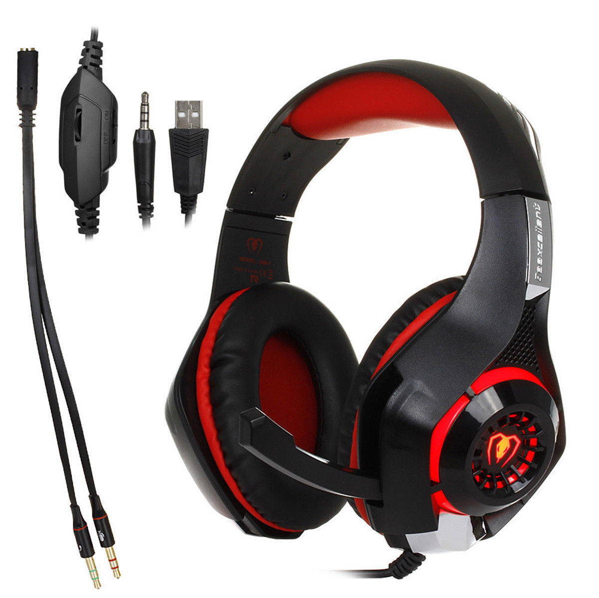 Beexcellent GM-1 Stereo Bass Surround Gaming Headset for PS4 New Xbox One PC Mic