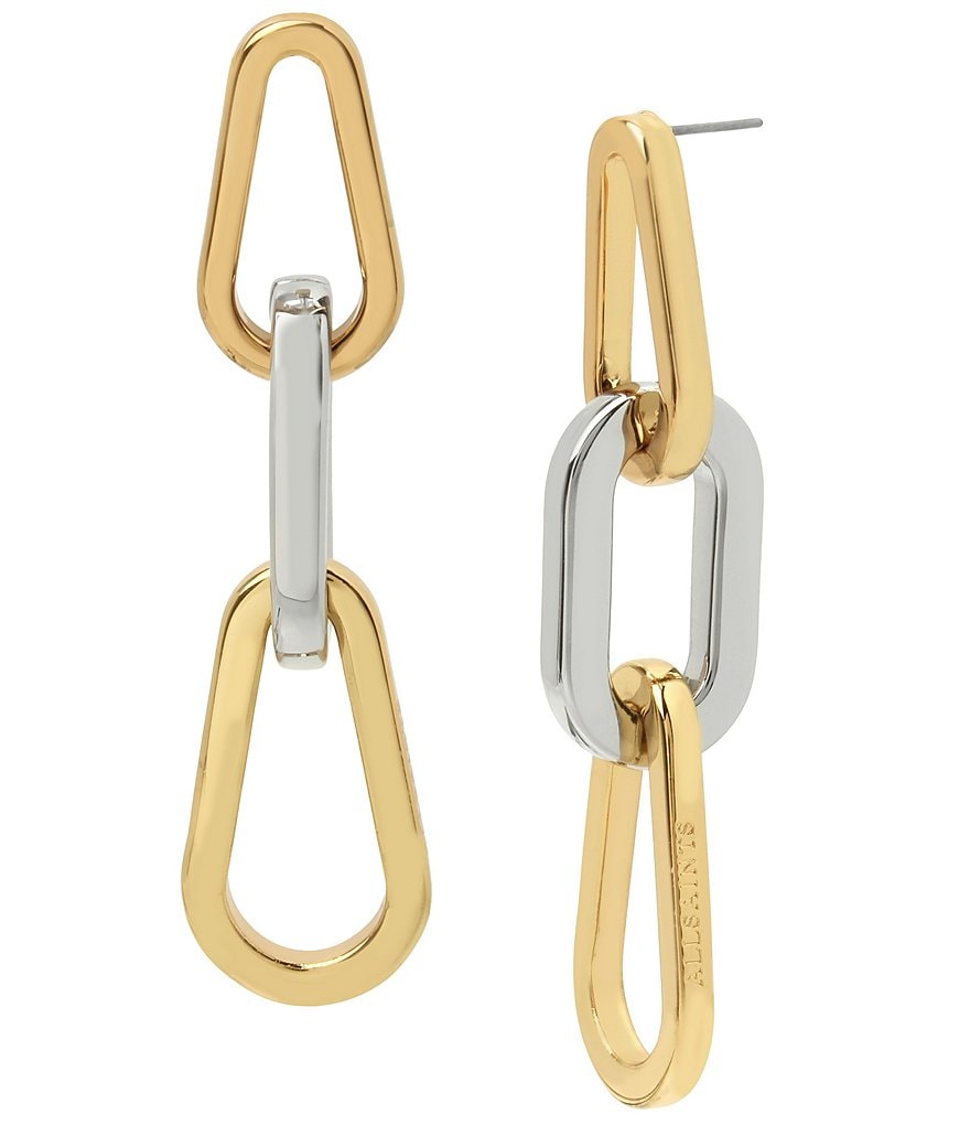 AllSaints Mixed Link Drop Earrings