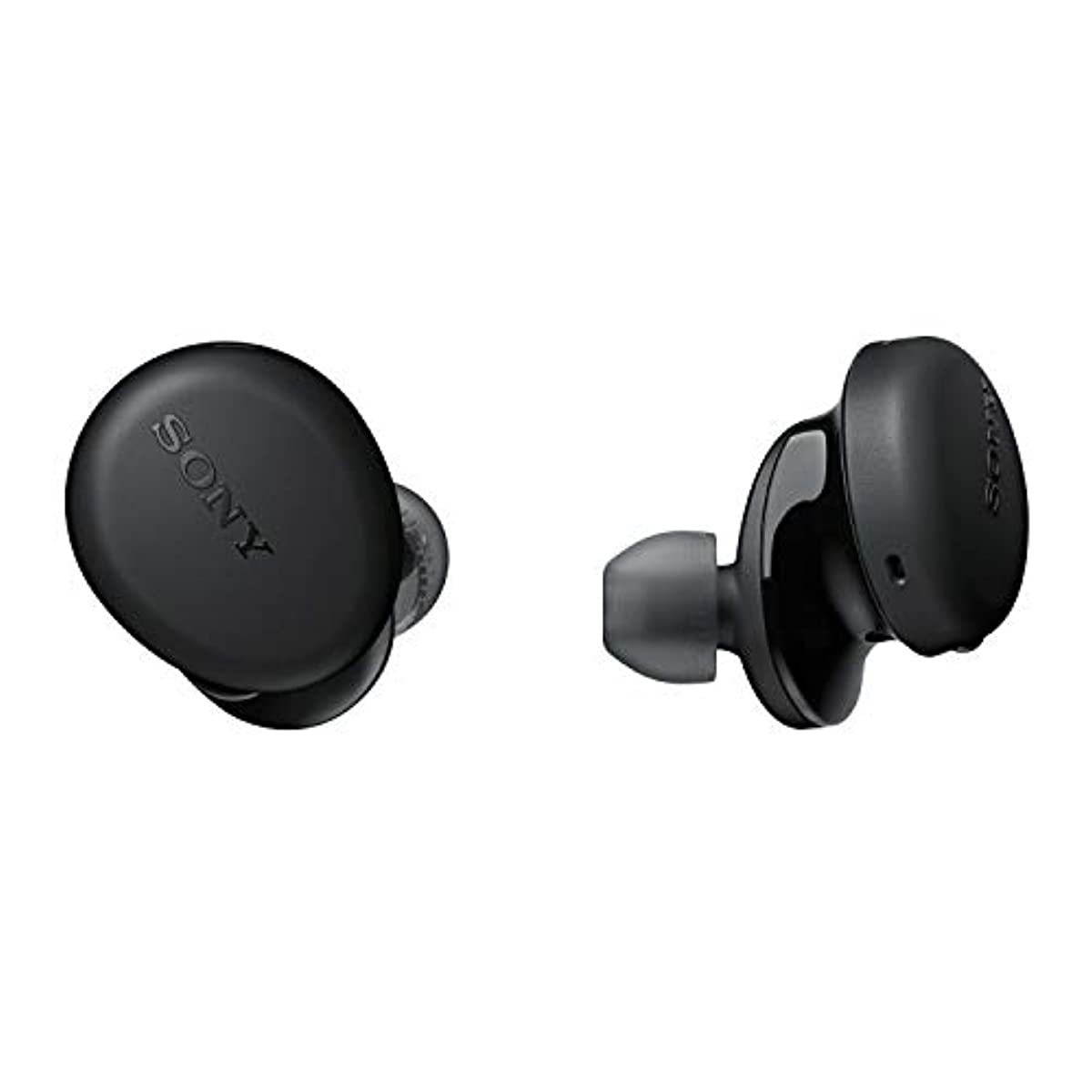 Sony WF-XB700 True Wireless Earbuds with Extra BASS (Black) with Knox Gear Earphone Case for Sony WF-SP800 and WF-XB700 True Wireless Earbuds Bundle (2 Items)