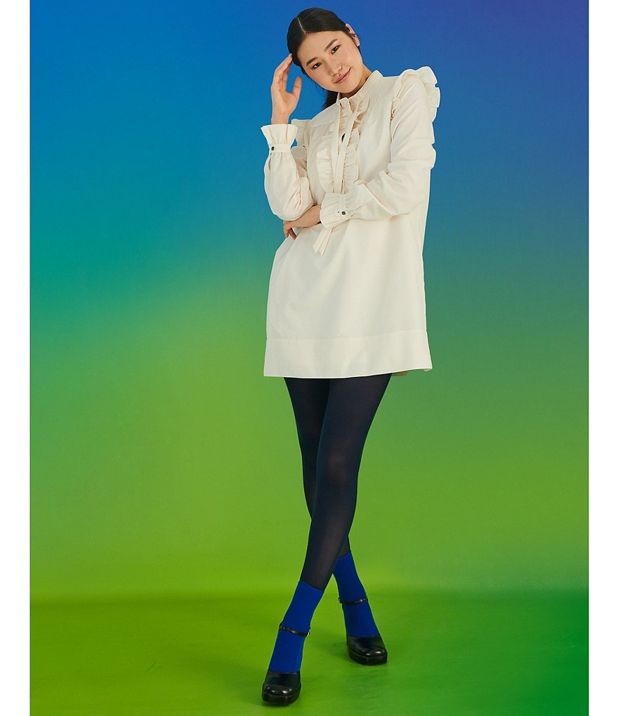 Sugarlips Animal Print Tie Sleeve Ruffle Hem Mini Dress