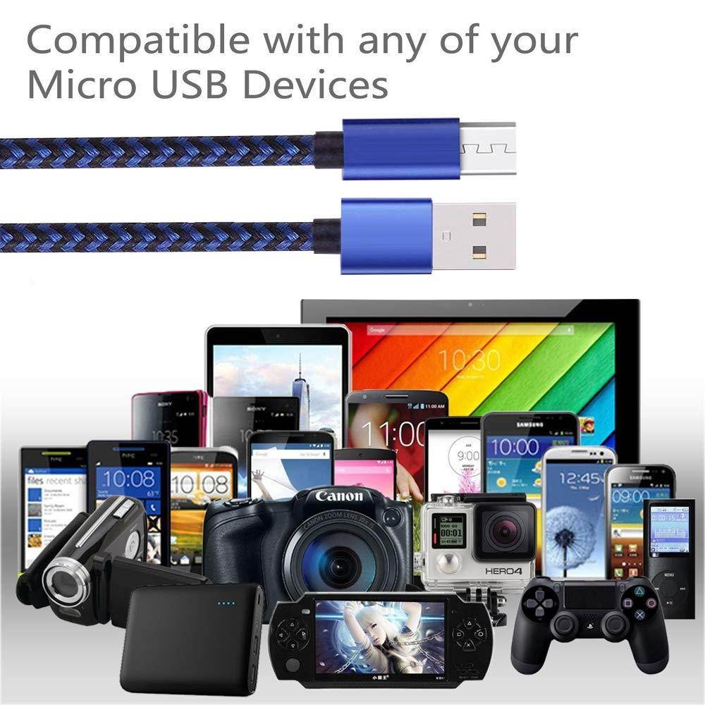 Micro USB Cable Android Tablet Charger Fast Long Charging Cord 10 FT 3Pack Braided Android Phone Charger For Samsung Galaxy S7/S6/S4/J7/J3/Note5/Tab 3/4/A/E,LG V10 PS4 Xbox One