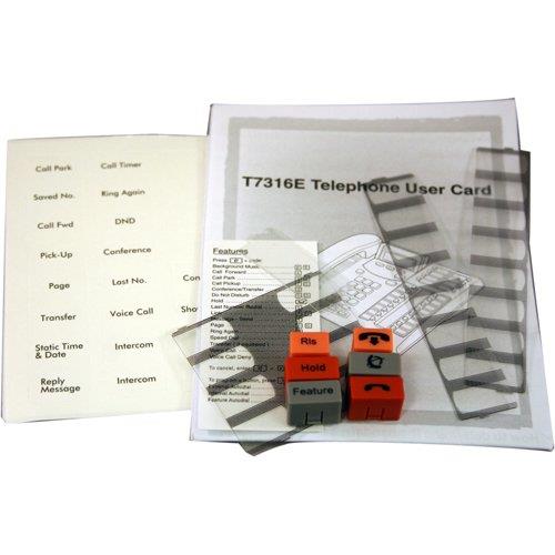 The VoIP Lounge Lit Button Pack Labels User Card Plastics for Nortel Norstar T7316E Phone