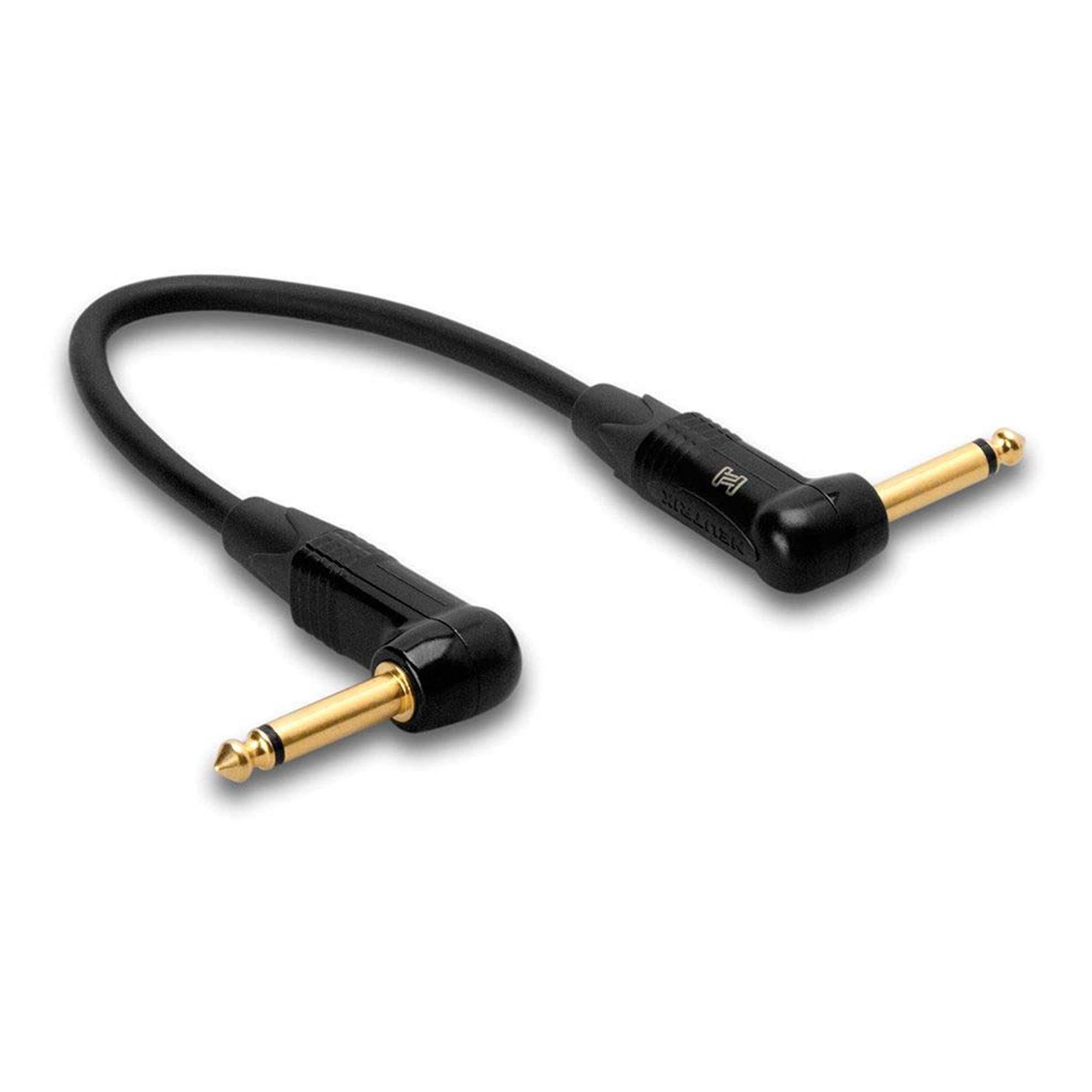 Hosa Edge Guitar Cable, Neutrik Pedal Jumper, 6 in