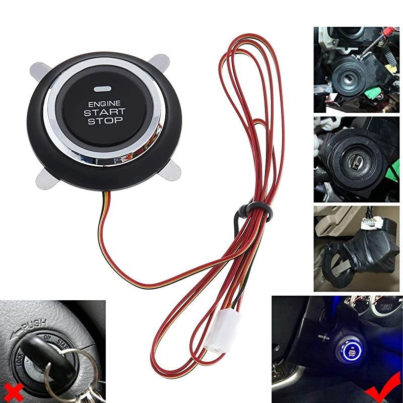 Car Alarm System with Remote Start & Push to Engine Start Stop Button