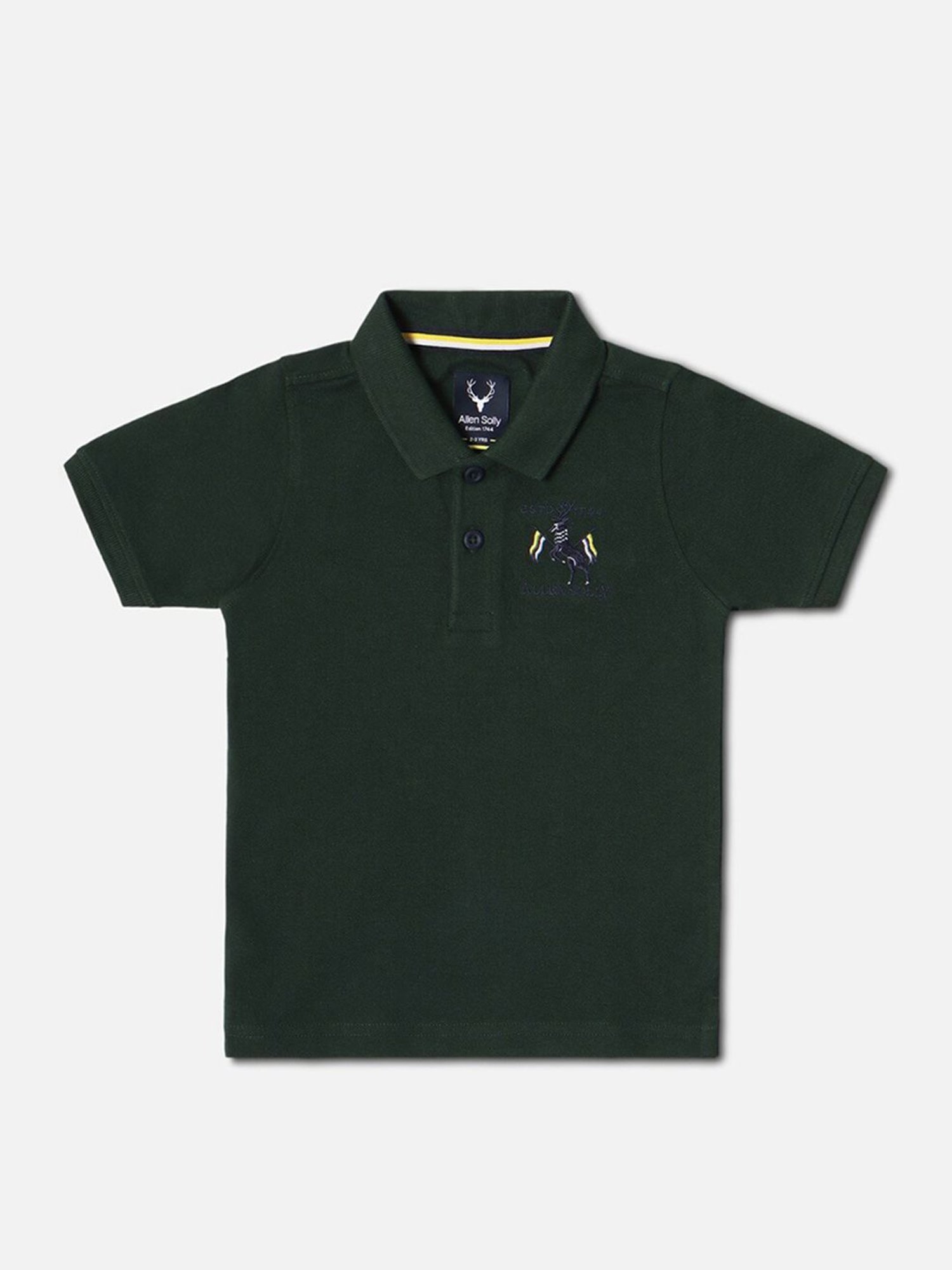 Allen Solly Junior Yellow Logo Print Polo T-Shirt