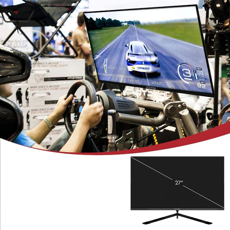 VIOTEK GFT27DB 27-Inch WQHD Gaming Monitor with Speakers