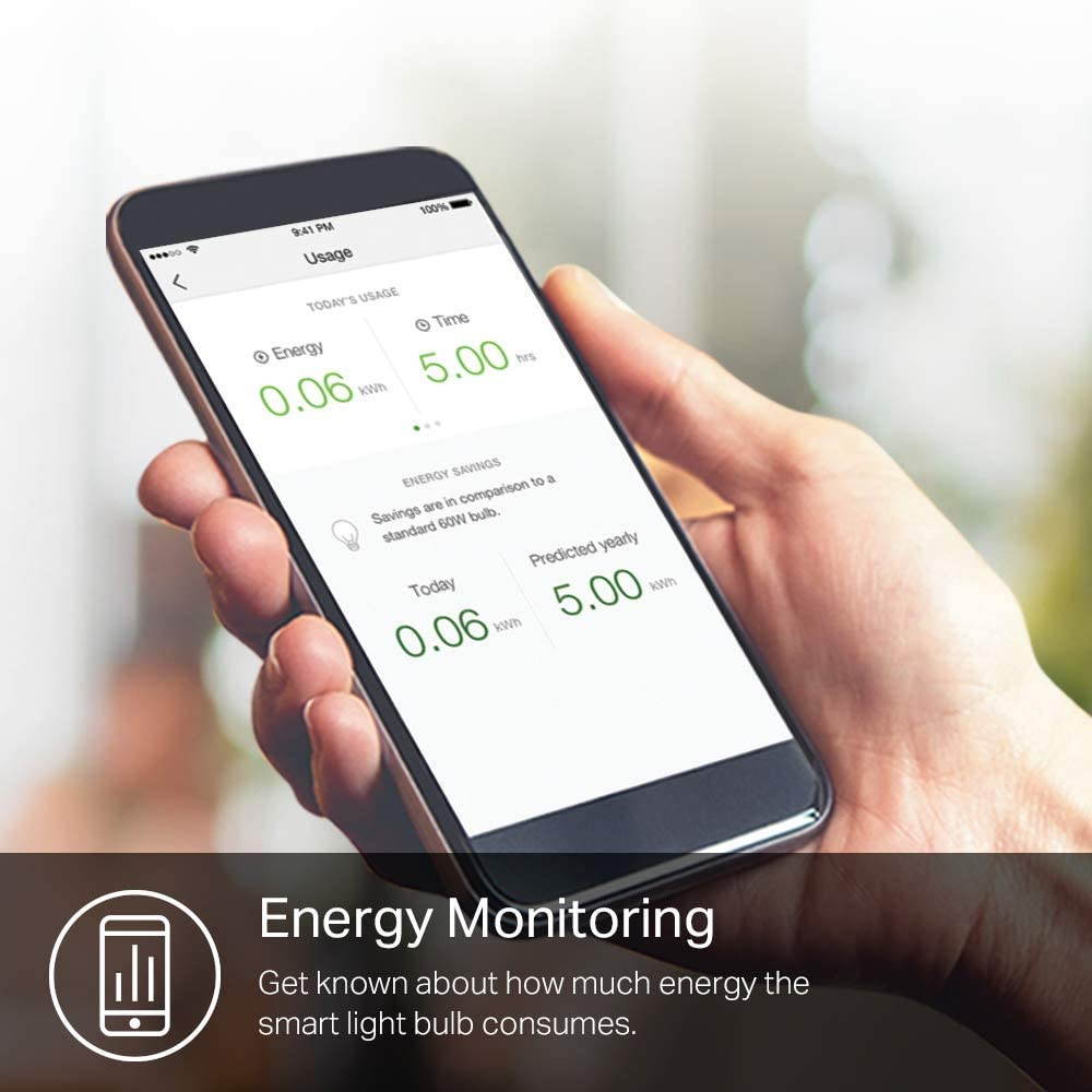 Bulb, Full Color Changing Dimmable WiFi LED Light Bulb Compatible with Alexa and Google Home, A19, 9.5W 850 Lumens,2.4Ghz only, No Hub Required 1-Pack(KL130)