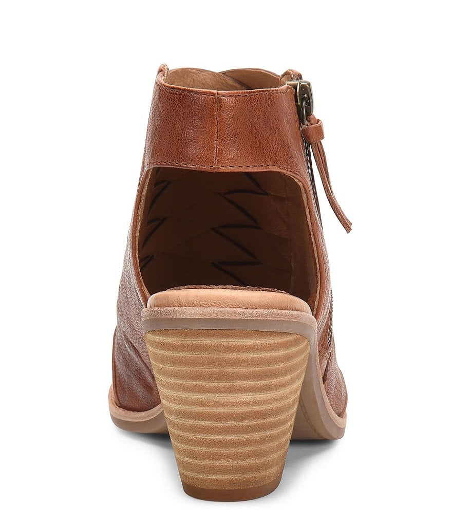 Sofft Mckenna Woven Leather Block Heel Shooties