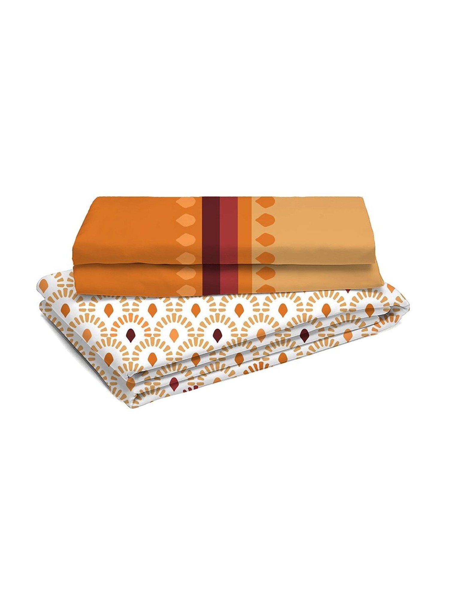 Living Roots Printed Grey 300 TC Cotton Single Diwan - Set of 8