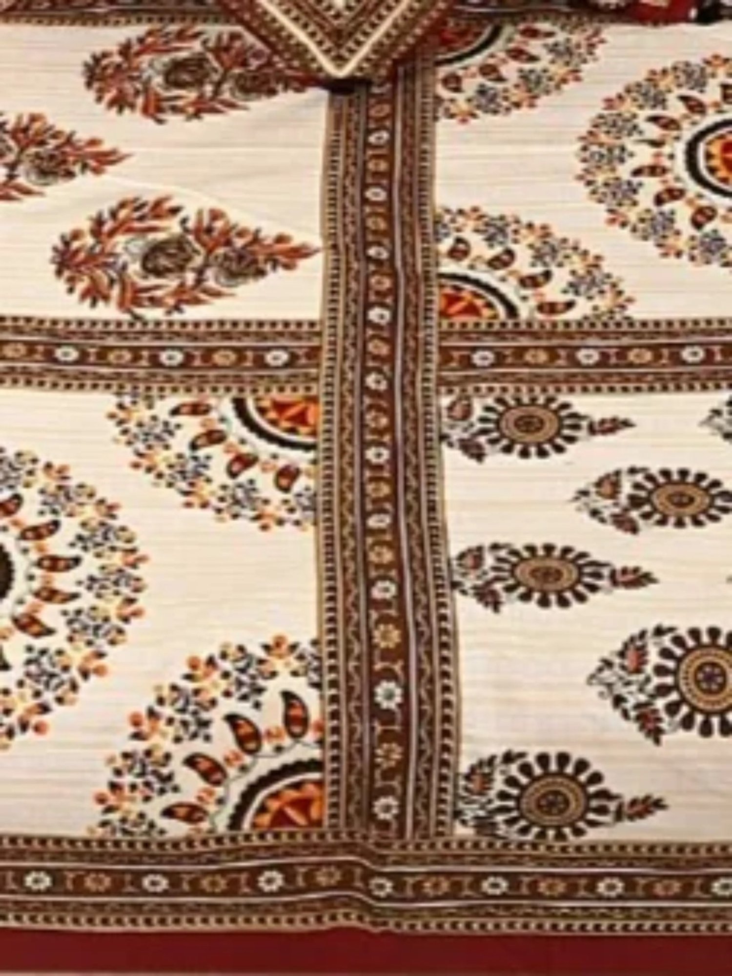 Maspar Blue Cotton 200 TC Reversible Duvet Cover Set