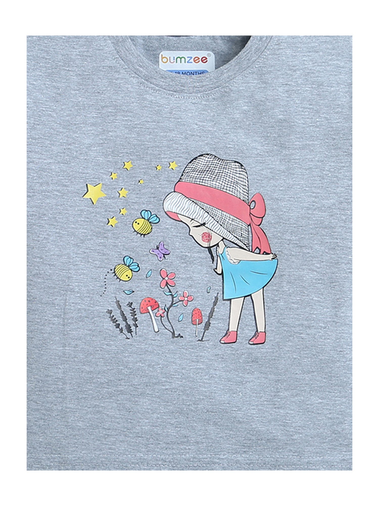 Bumzee Kids Green & Grey Printed T-Shirt (Pack Of 2)