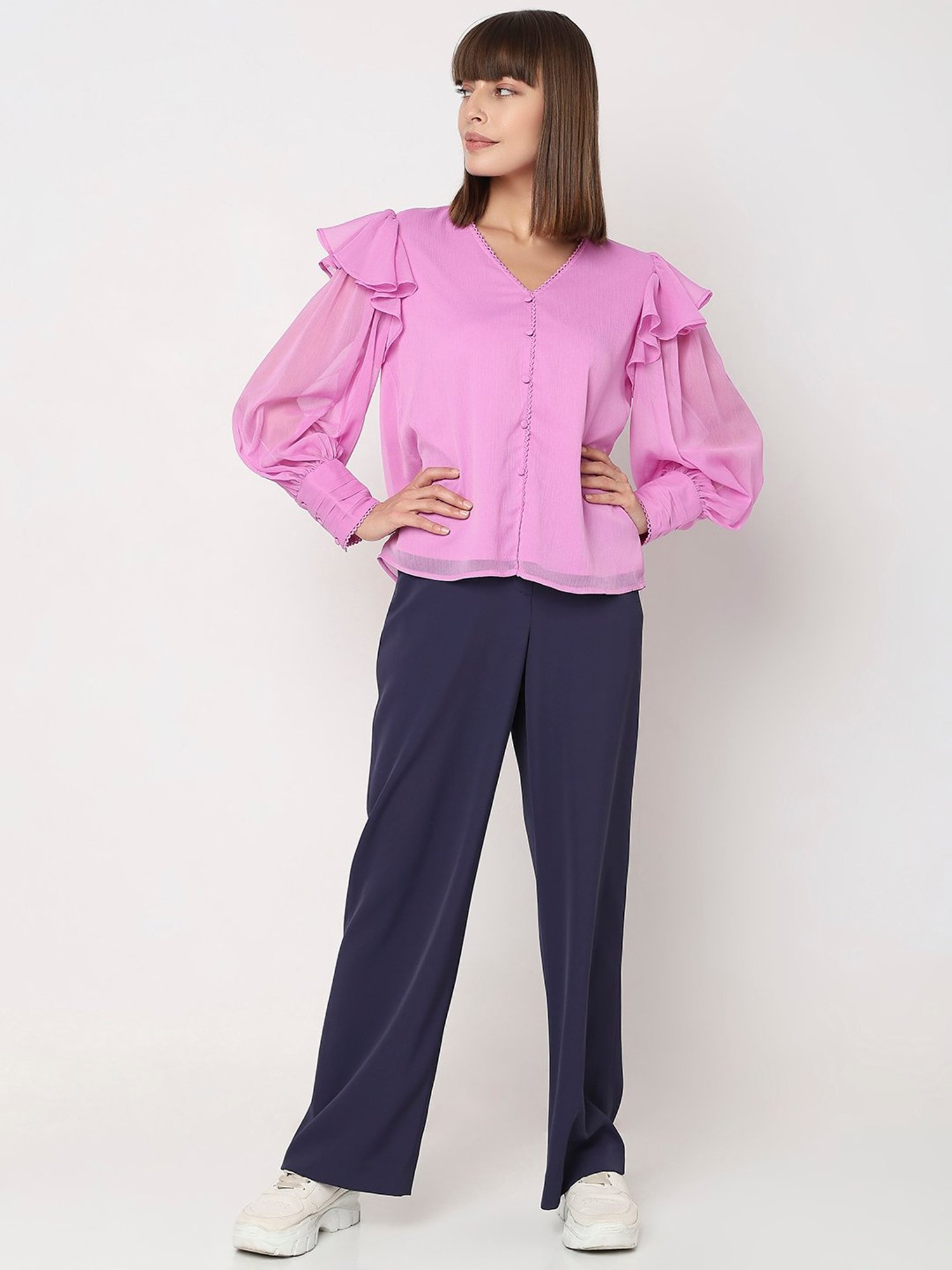 Vero Moda Pink Regular Fit Top