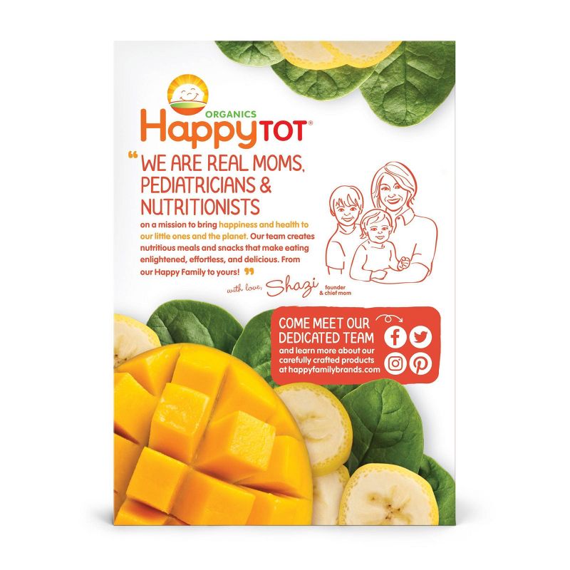 HappyTot Super Smart 4pk Organic Bananas Mangos & Spinach with Coconut Milk - 16oz