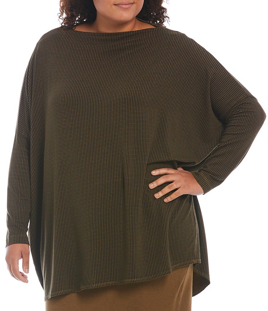 Bryn Walker Plus Size Pira Ponti Sleeveless Jewel Neck Oversized Tank