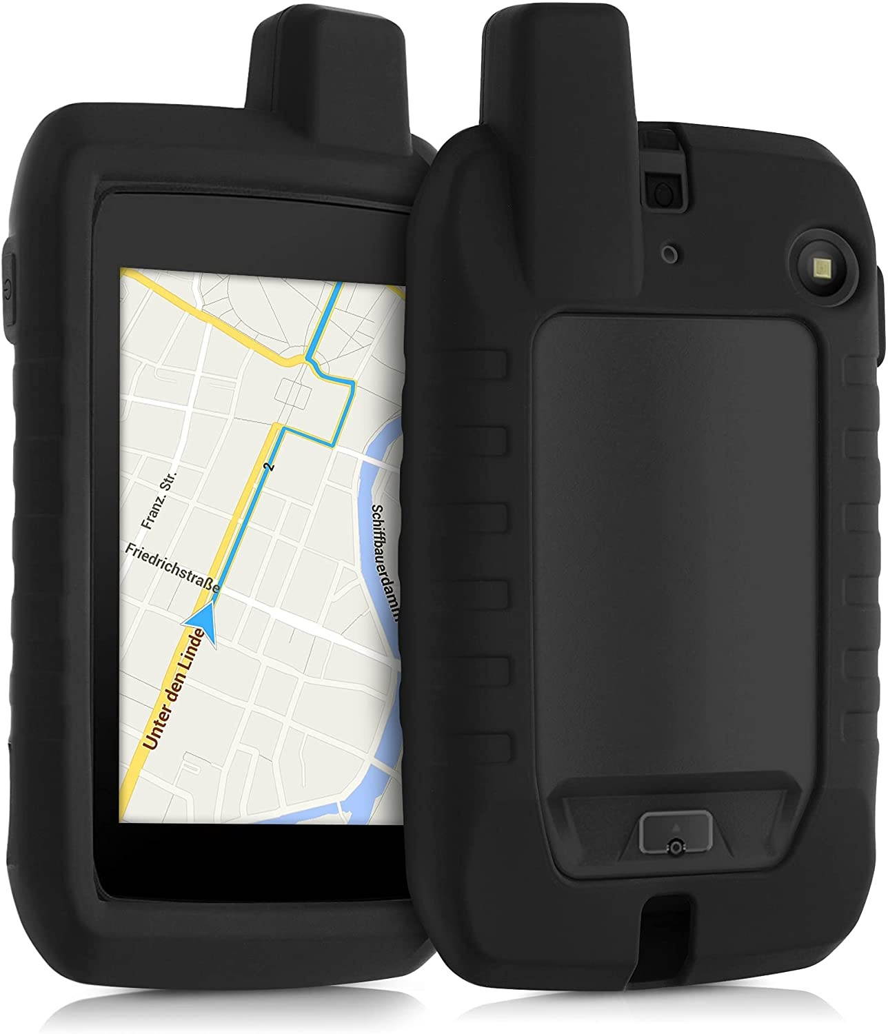 kwmobile Case Compatible with Garmin Montana 700 - GPS Handset Navigation System Soft Silicone Skin Protective Cover - Black