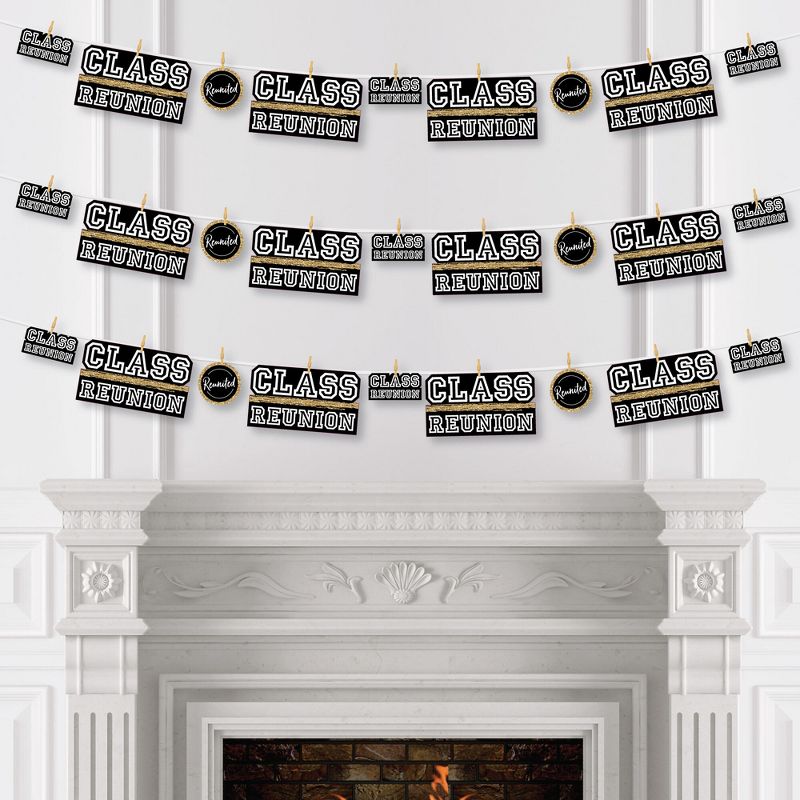 Big Dot of Happiness Reunited - School Class Reunion Party DIY Decorations - Clothespin Garland Banner - 44 Pieces