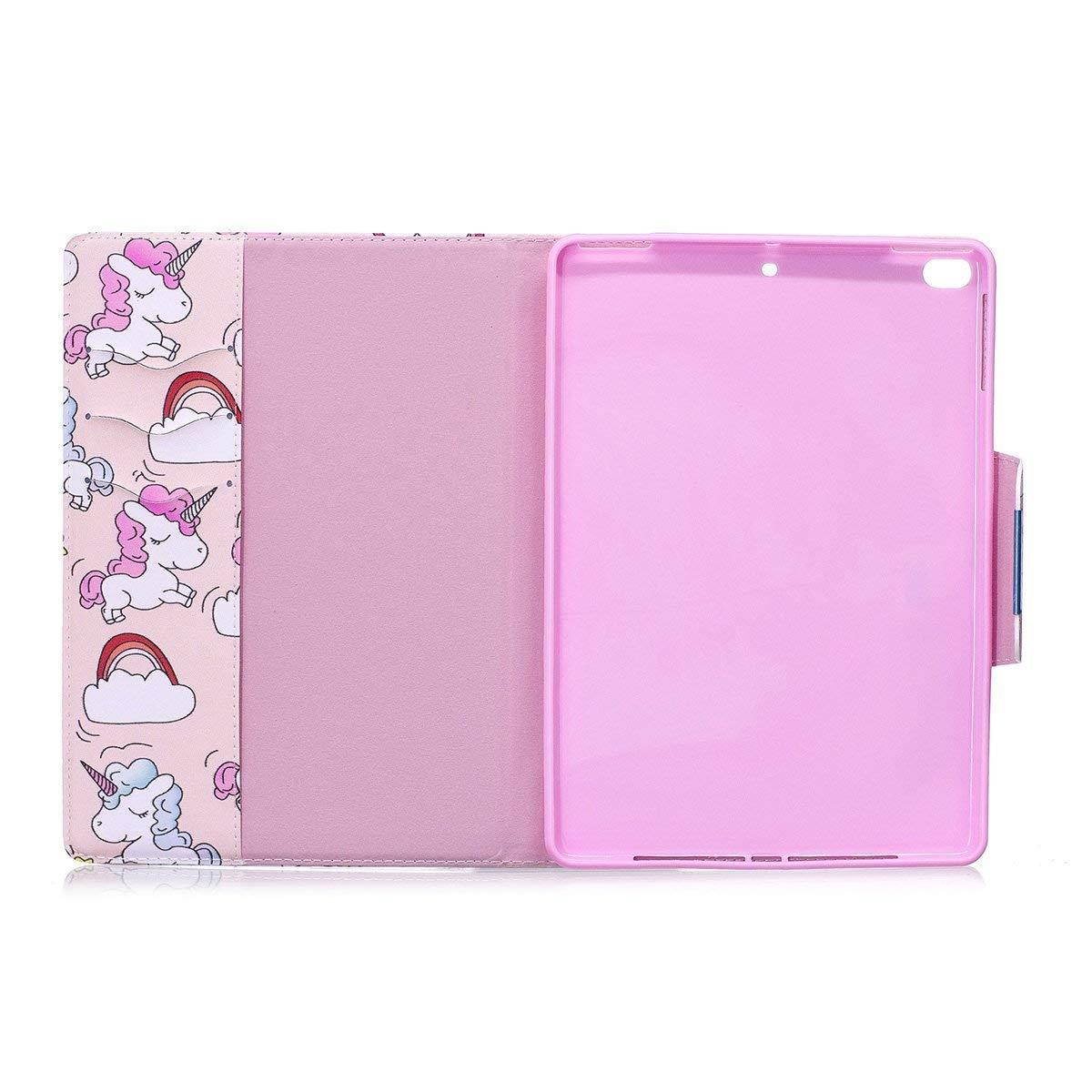 iPad Air case, iPad Air 2 case, Newshine PU Leather Multi-Angle Protective Magnetic Flip Stand Smart Credit Card Slot Case with Auto Sleep/Wake for Apple iPad Air/iPad Air 2 - Unicorn