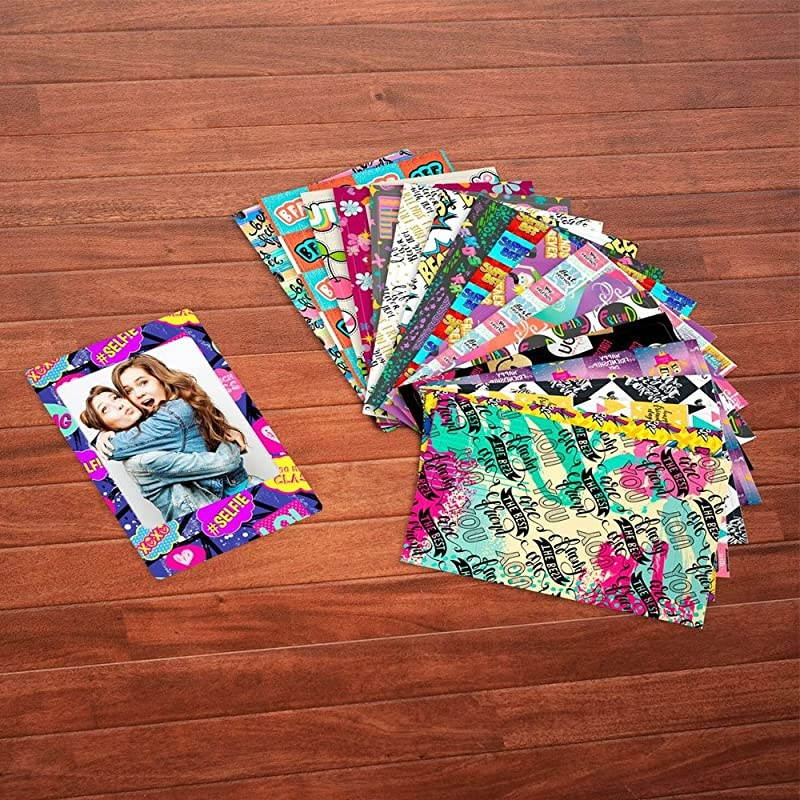 instax Mini Instant Film 20 Exposures + 20 Sticker Frames for Fuji Instax Prints BFF