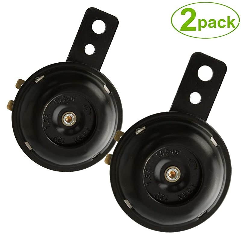 Universal Motorcycle Electric Horns Auto Horns Loud kit 12V 15A 105db Waterproof Round Loud Horn Speakers 2pack