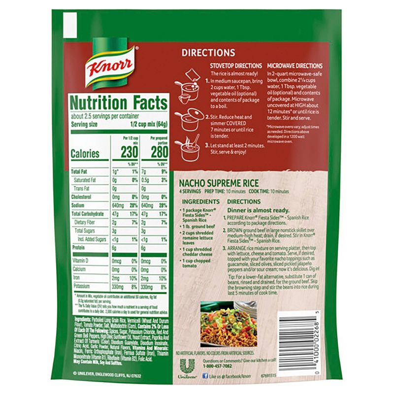 Knorr Fiesta Sides Dish Spanish Rice - 5.6oz