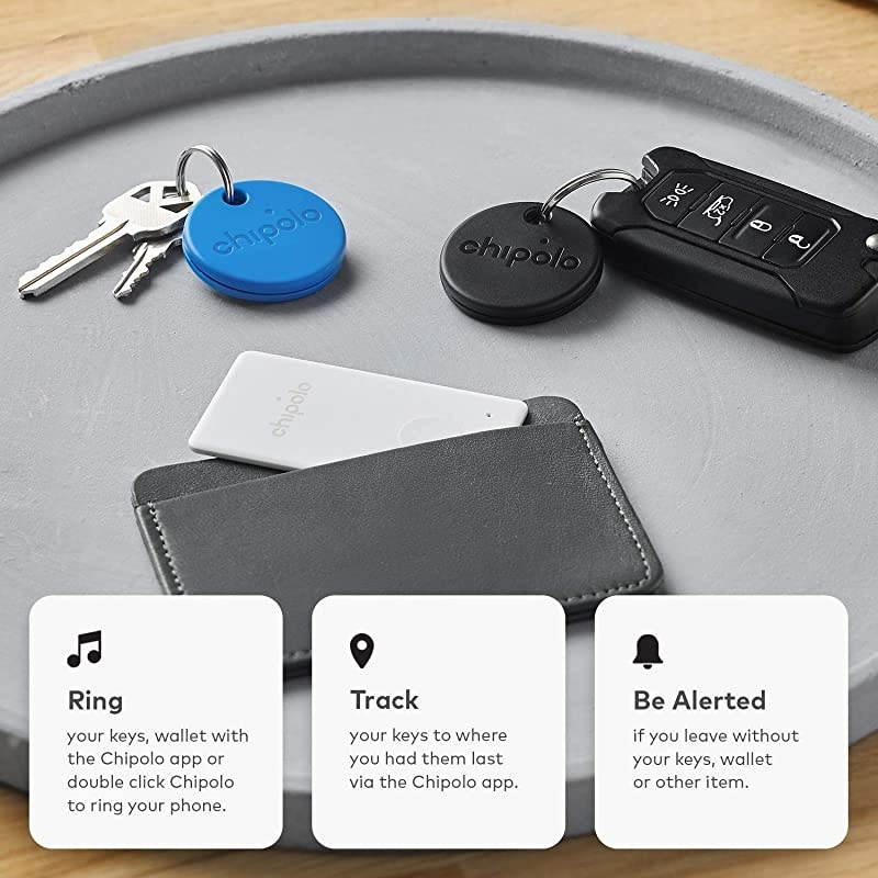 Bundle (2020) - Loudest Water Resistant Bluetooth Key Finders with Wallet Tracker