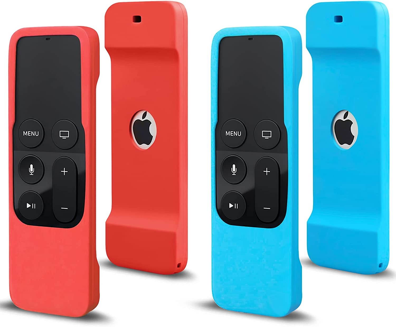 2 Pack Remote Case for Apple TV 4K 4th and 5th Generation,HYIEOU Light Weight Soft Washable Anti Slip Shock Proof Silicone Cover for Apple TV 4K 4th/5th Gen Siri Remote Controller (Red and Blue)