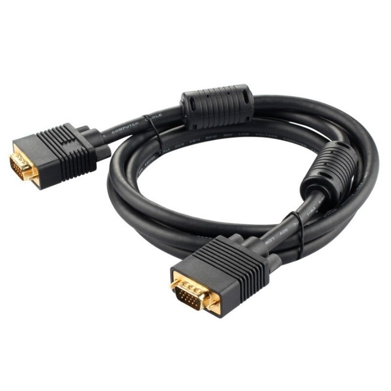 VGA Cord 2M  VGA Male to VGA Male Cable HD15 Male to Male 28 AWG VGA Cable with Ferrites for Monitor