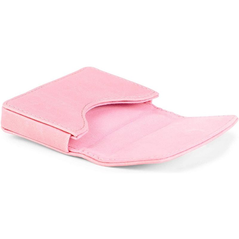 Okuna Outpost 2-Pack Pink Leather RFID blocking Wallet Magnetic Business Card Holder for Women