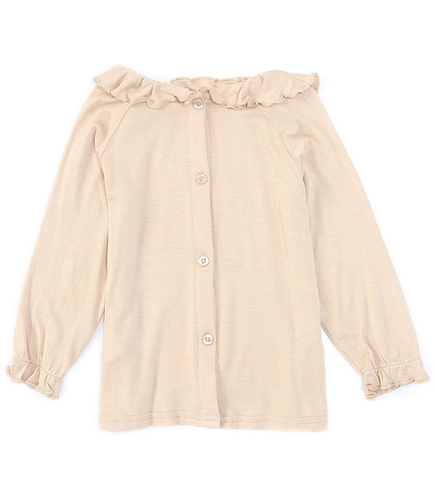Chelsea & Violet Baby Girls 12-24 Months Long-Sleeve Ruffle Neck Tee