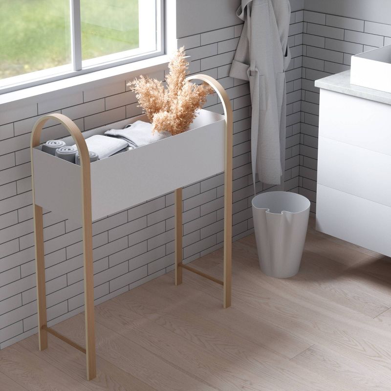 Bellwood Elevated Garden Bed & Storage Box White/Natural - Umbra