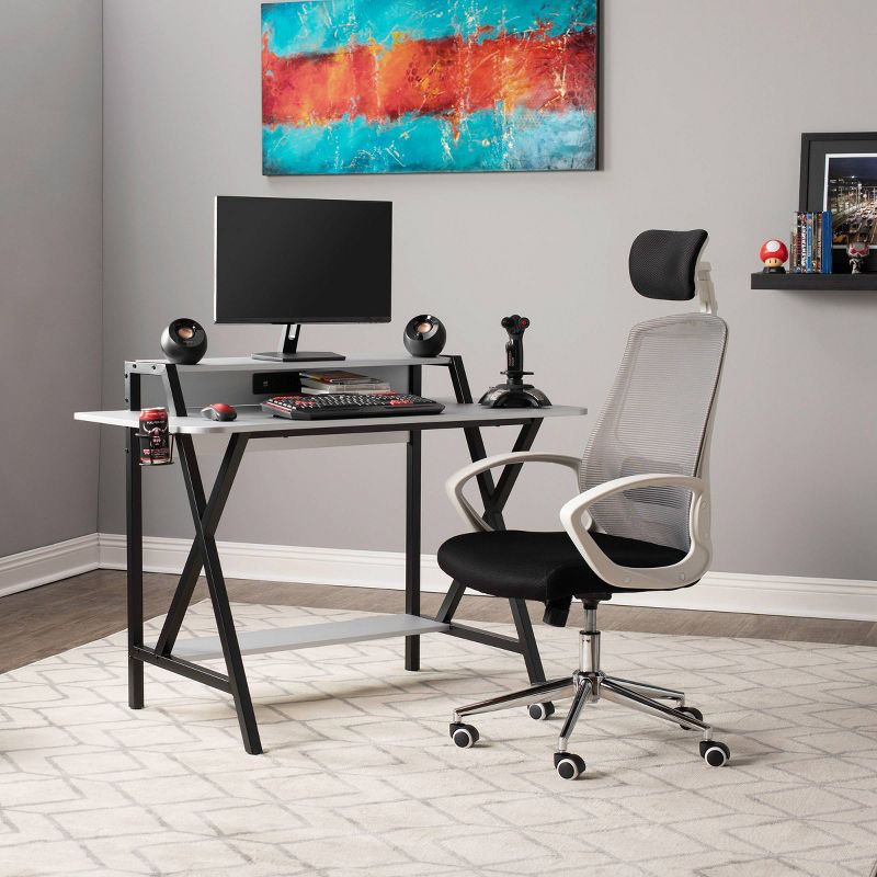 High Back Mesh Managers Chair White/Black - Calico Designs