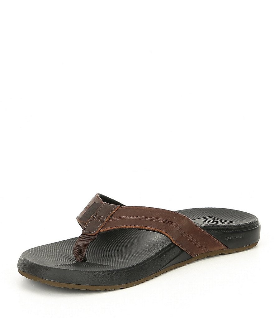 Reef Men's Cushion Bounce Phantom Leather Flip Flops