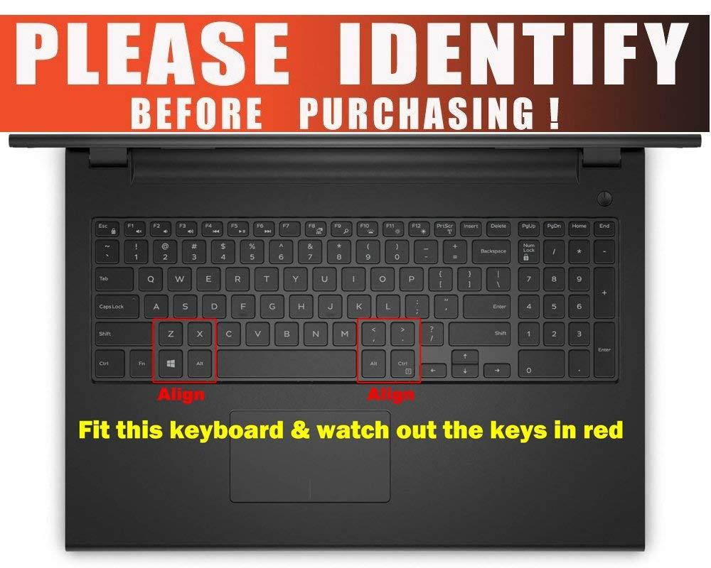 Premium TPU Dell Keyboard Cover Compatible Dell G3 G5 G7 15.6 inch Series, 15.6 inch Dell Inspiron 15 3000 5000 7000 Series, 2018 Flagship Dell Inspiron 17, 17.3 inch Dell Inspiron 17 5000 Series