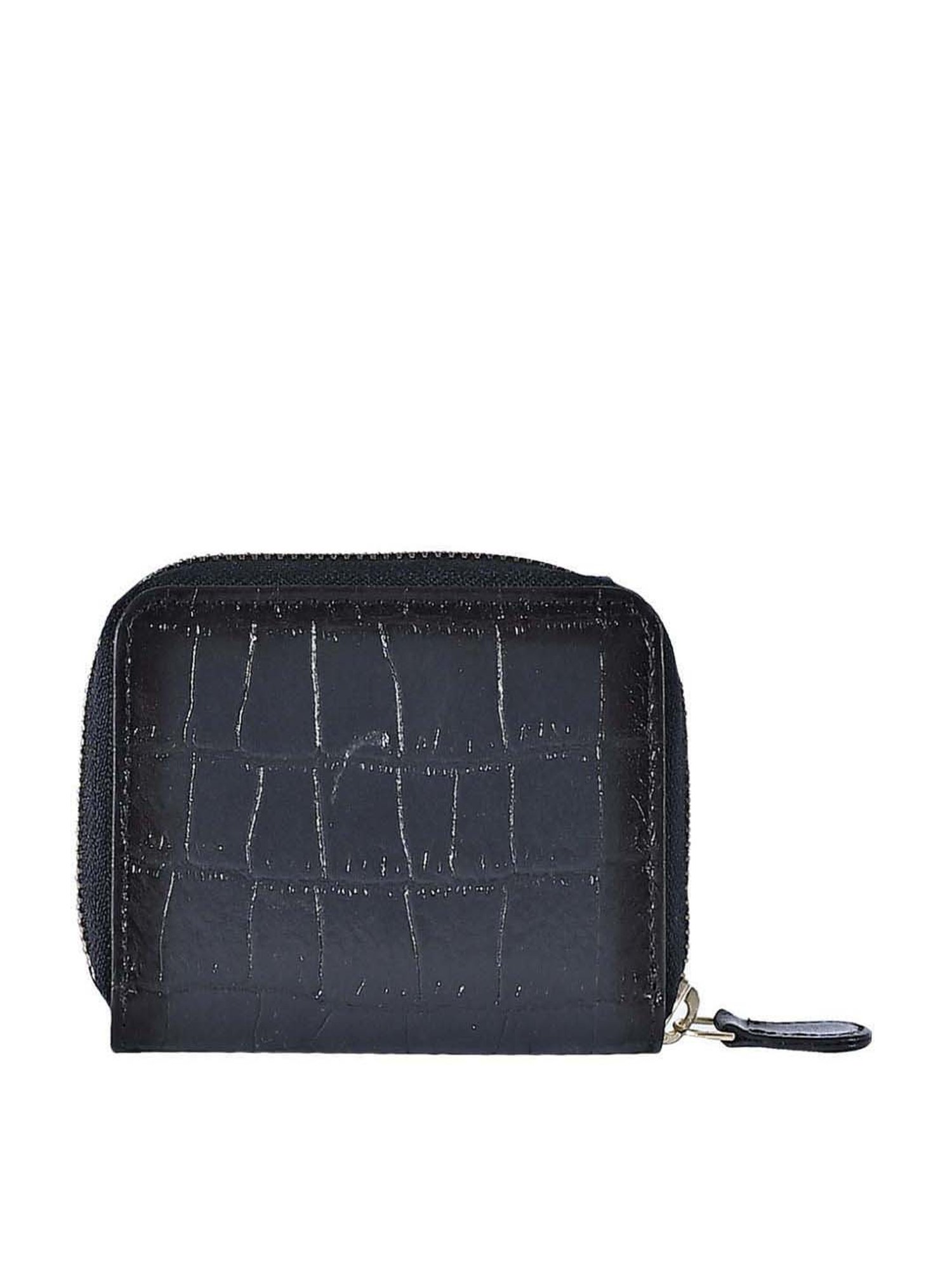 Eske Eva Navy Textured Tri-Fold Wallet for Women