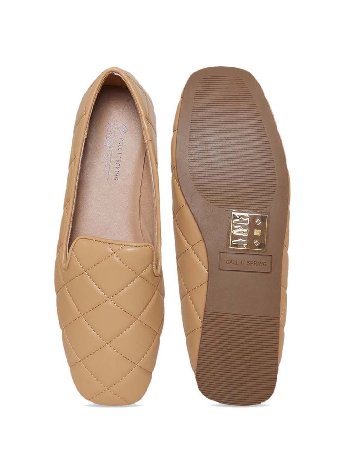 Call It Spring Women's Beige Casual Slip-Ons