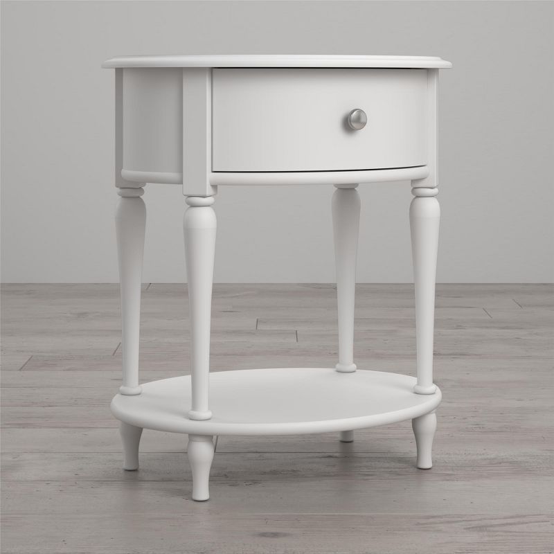 Rowan Valley Laren Oval Nightstand, White