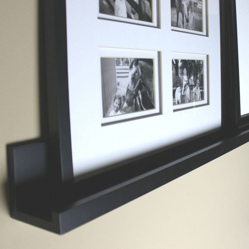 48" x 4.5" Picture Ledge Shelf Black - InPlace