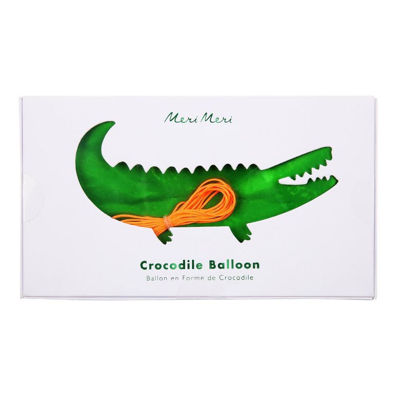 Meri Meri - Crocodile Mylar Balloon - Balloons and Balloon Accessories - 1ct