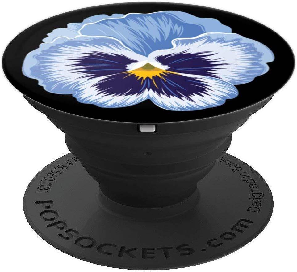 Blue Flower Pansy PopSockets Grip and Stand for Phones and Tablets