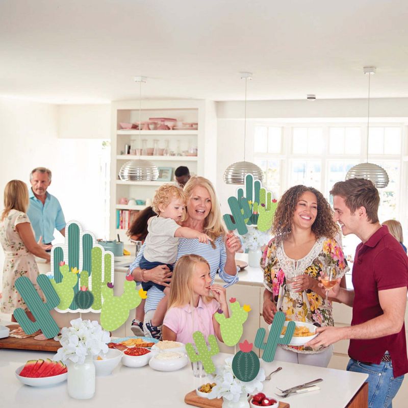 Big Dot of Happiness Prickly Cactus Party - Fiesta Party Centerpiece Sticks - Showstopper Table Toppers - 35 Pieces