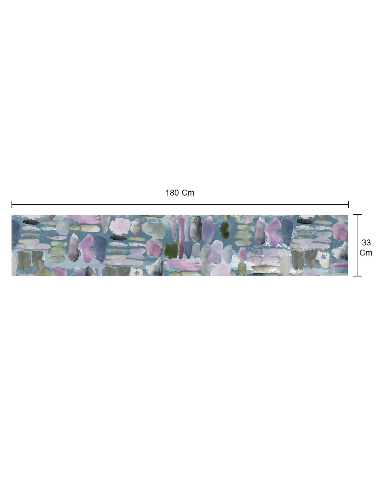 Petal Home Abstract Blue Cotton Table Runner