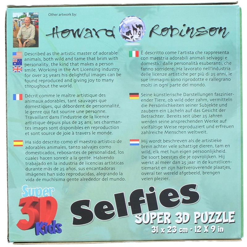 The Zoofy Group LLC Zoo Selfie 63 Piece Super 3D Kids Jigsaw Puzzle