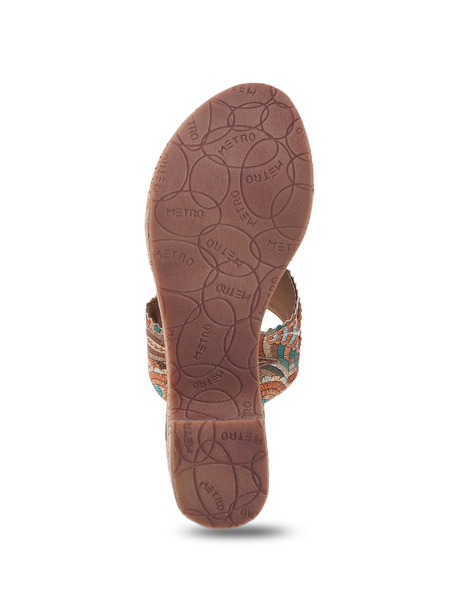 Metro Women's Tan Kolhapuri Sandals