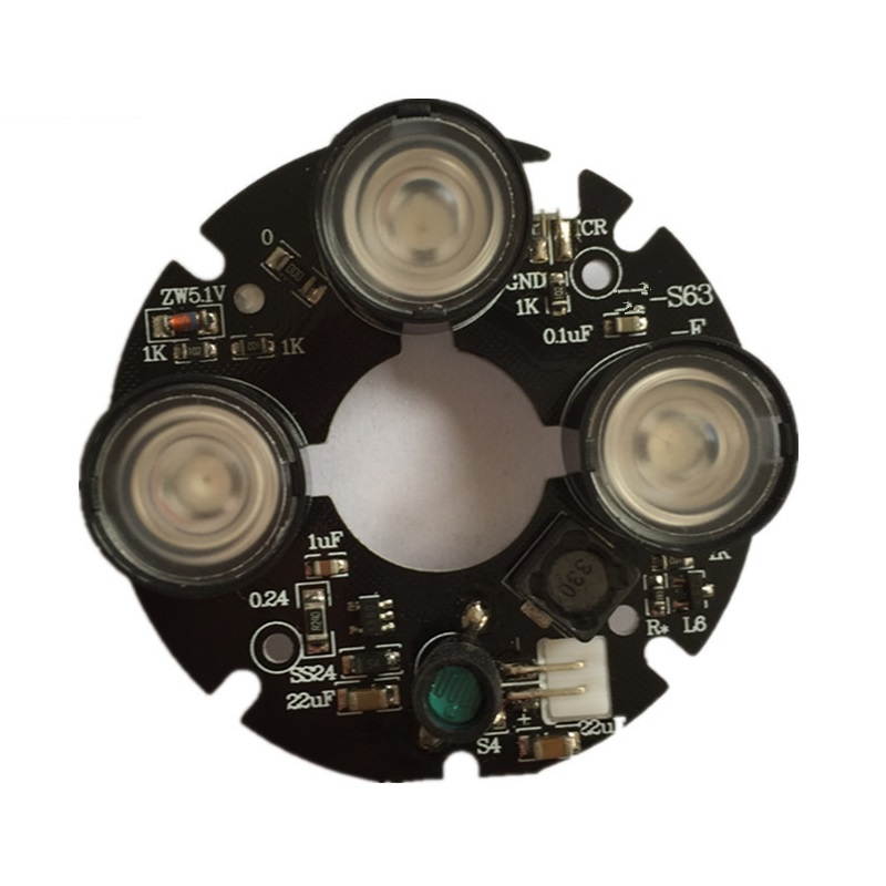 3pcs Array IR LED Spot Light 850nm Infrared Board for CCTV Bullet Camera 53mm Diameter