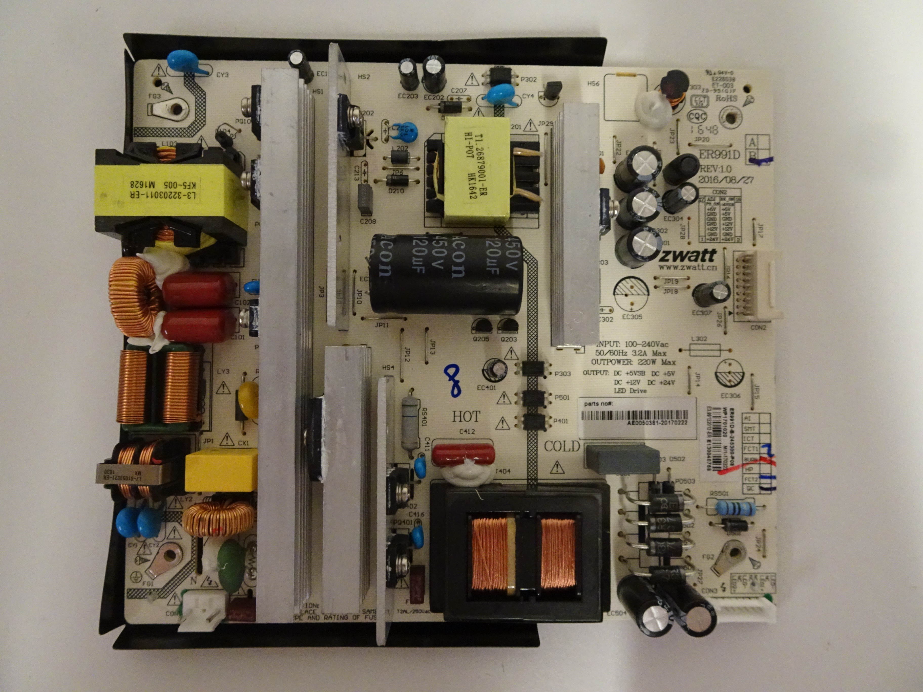 Atyme 650AM7UD / RCA RTU6549-C Power Supply (ER991D-B) AE0050381