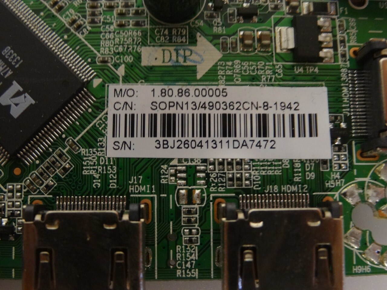 Westinghouse DW39F1Y1 Main Board (T390HVN03.0, CV3393BH-FPW) 3BJ2604