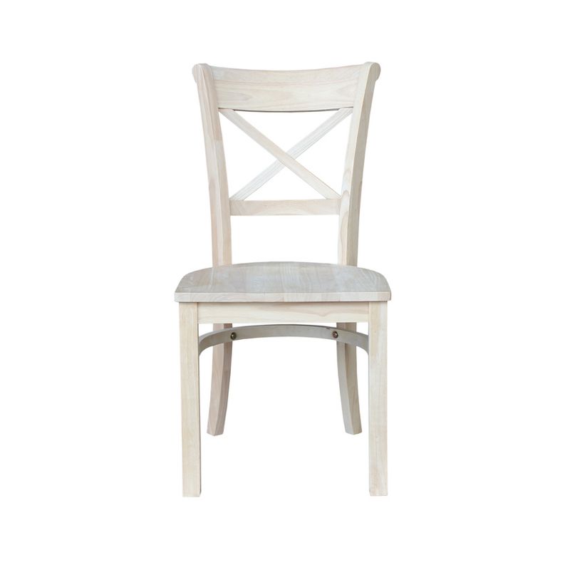Set Of 2 Charlotte X Back Chair Unfinished - International Concepts